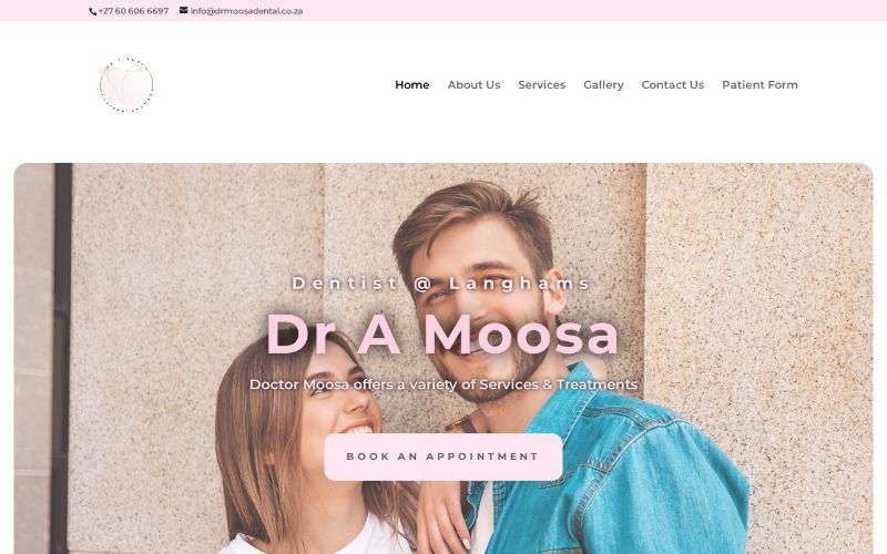Dr A Moosa Dental website