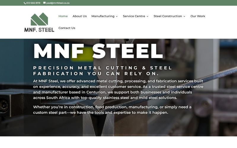 MNF Steel website