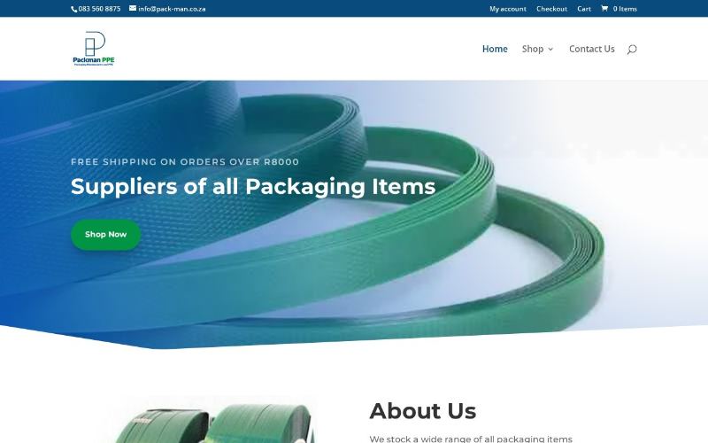 Website we built for Packman