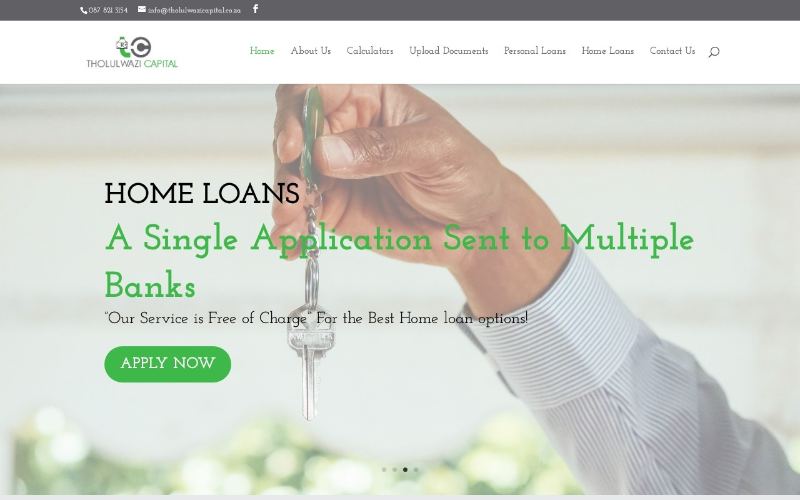 Website we built for Tholulwazi Capital